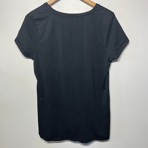 Pure Jill T Shirt Black Pima Cotton Elliptical Tee Short Sleeve Comfy Casual M - Picture 2 of 5